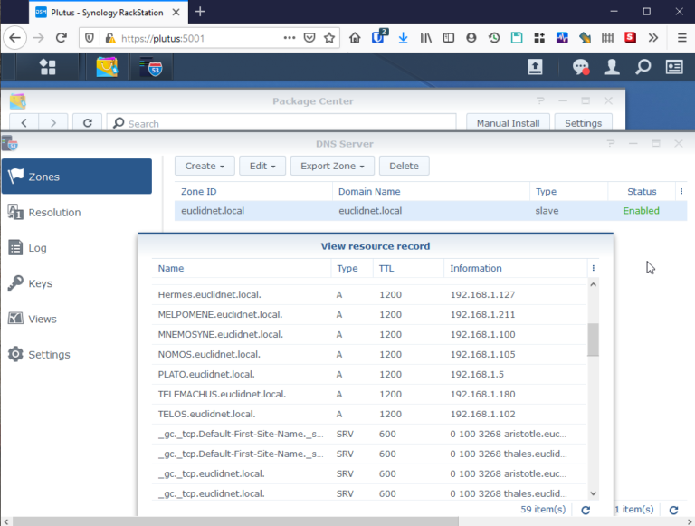 Synology dns server настройка